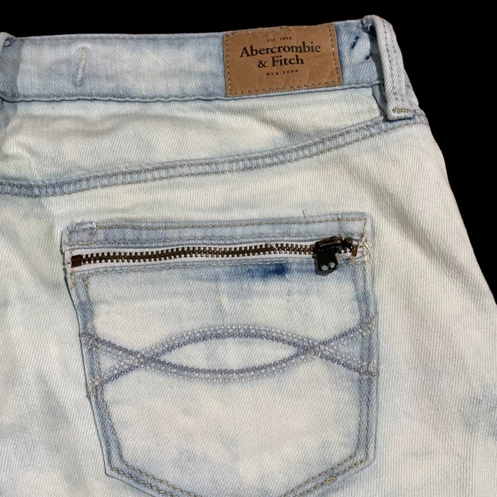 Abercrombie & Fitch Jeans Women's Size 28 Blue/White Tie Dye Perfect Stretch - Picture 15 of 16